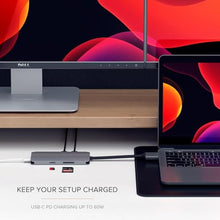 Load image into Gallery viewer, Satechi USB C Hub Dual Multimedia Adapter, USB C Docking Station with 2 4K HDMI, 60W USBC PD Charging, 2 USB-A Data, Ethernet, Micro/SD Card Readers, for MacBook Air/Pro M5/M4/M3/M2/M1 - Space Gray, SpaceGray_2287