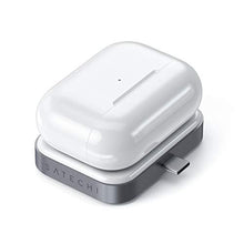 Load image into Gallery viewer, Satechi USB-C Wireless Charging Dock - Compatible with Apple AirPods Pro & AirPods 3/2/ 1 with Wireless Charging Case (Not Included), SpaceGray_1362