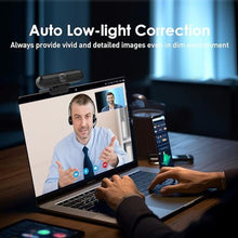 Load image into Gallery viewer, saylas 2K Webcam with Microphone, 78FOV FHD PC Camera with 2K/30fps, Privacy Cover, Plug & Play USB Web Cam, Autofocus, 1080P/60fps External Webcam for PC, Computer Web Camera for Laptop, Mac, Zoom, KFOV_6487
