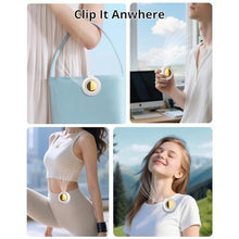 Load image into Gallery viewer, SBMKK Portable Silent Mini Bladeless Fan, Clip On Fan for Shirt, 3 Speeds & Queit, Hands Free Waist Whirlwind Fans, USB Rechargeable, Suitable for Outdoor & Travel & Office (pink)_4