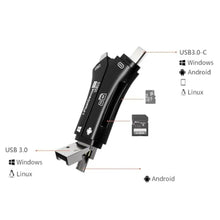 Load image into Gallery viewer, SD Card Reader for iPhone/ipad/Android/Mac/Computer/Camera, 4 in1 Micro SD Card Reader Trail Camera Viewer, Portable Memory Card Reader SDCard Adapter for SD & TF Cards (White)_546