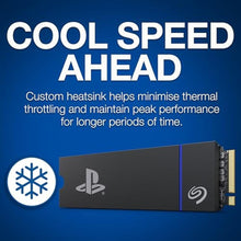 Load image into Gallery viewer, Seagate Game Drive PS5 NVMe SSD for PS5 2TB Internal Solid State Drive - PCIe Gen4 NVMe 1.4, Officially Licensed, Up to 7300MB/s with Heatsink (ZP2000GP3A1001), PSNVMe_278