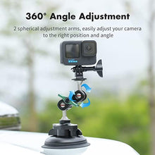 Load image into Gallery viewer, SEASKY S1 Enhanced Sports Action Camera Suction Cup Car Mount Accessories, Black_1636