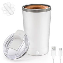 Load image into Gallery viewer, Self-Stirring Magnetic Coffee Mug, Rechargeable Self Stirring Mug with Lid and Removable Base, Automatic Magnetic Mixing Cup, Electric Magnetic Stirring Cup for Coffee, Tea, Milk 13oz/380ml, White_1