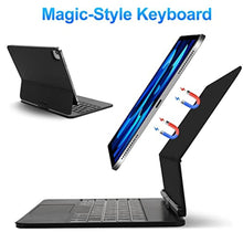 Load image into Gallery viewer, SENGBIRCH Magic Keyboard for iPad Air 5th/4th Gen & Pro 11, Ultra Thin 360 Rotatable Backlit Keyboard with Trackpad, Slim Folio, Black_1269