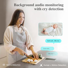 Load image into Gallery viewer, Sense-U AI Baby Camera Monitor with Sensor-Free Sleep Breathing Movement Detection, Smart Security Indoor Video Camera with Background Audio, Sound Detection, No Monthly Fee, for Peace of Mind, white_6473