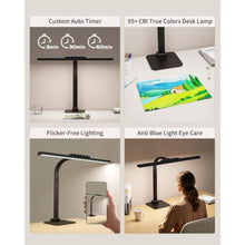 Load image into Gallery viewer, SEOUFRDZ Professional Craft & Artist Lamp, 23.6" Wide LED Workspace Light, Black_514