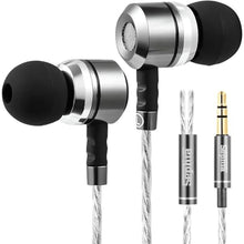 Load image into Gallery viewer, Sephia SP3060 Wired Headphones, HD Bass Driven Audio, Lightweight Aluminum Wired in Ear Earbud Headphones, S/M/L Ear Bud Tips, Earphone Case, 3.5mm Tangle-Free Cord, No Mic, Black_1