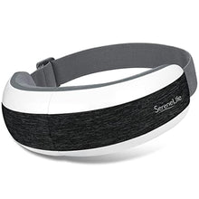 Load image into Gallery viewer, SereneLife Smart Eye Massager with Heat and Compression for Migraines and Stress Therapy, Wireless Heated Mask w/Music & Vibration, LegacyBlack_1