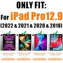 Load image into Gallery viewer, SEYMAC stock Case for iPad Pro 12.9'' 2022/2021/2020/2018 with Screen Protector 360 Rotating Stand Hand Strap, Drop-Proof Case for iPad Pro 12.9''(6th/5th/4th/3rd Generation), Black_7778