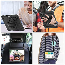 Load image into Gallery viewer, SEYMAC stock Case for iPad Pro 12.9'' 2022/2021/2020/2018 with Screen Protector 360 Rotating Stand Hand Strap, Drop-Proof Case for iPad Pro 12.9''(6th/5th/4th/3rd Generation), Black_7781
