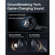Load image into Gallery viewer, SHOKZ New OpenRun Pro 2- Bone Conduction Headphones, Open-Ear Bluetooth Wireless Sport Earphones for Running, Workouts - Sweat Resistant, Secure Comfortable Fit -Deep Bass, Smart Mic, Reflective Strip, Black_132