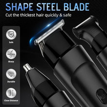Load image into Gallery viewer, SIDHGN Beard Trimmer for Men 13 Pieces Grooming Kit, Cordless Hair Clippers, Men's Hair Trimmer for Nose Ear Face Mustache & Body Trimmer, Waterproof, with LED Display, Gifts for Men, Black, Silver_475