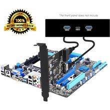Load image into Gallery viewer, Sinefine PCIe x1 to USB 3.2 GEN1 5Gbp 19pin Front Panel Header (to Type-c Front Panel Header) + USB 3.0 20Pin Socket Expansion Card,Type-E Internal 20-pin Front Panel Connector, UP_518
