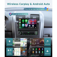 Load image into Gallery viewer, Single Din Flip Out Radio with Wireless/Wired Carplay Android Auto,Sellrich 7" IPS Touchscreen Stereo Single Din Flip Out Radio with YouTube BT Mirror Link FM USB/AUX/Type-C Ports SWC Backup Camera, Black_78