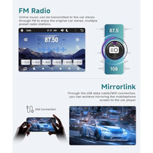 Load image into Gallery viewer, Single Din Flip Out Radio with Wireless/Wired Carplay Android Auto,Sellrich 7" IPS Touchscreen Stereo Single Din Flip Out Radio with YouTube BT Mirror Link FM USB/AUX/Type-C Ports SWC Backup Camera, Black_80