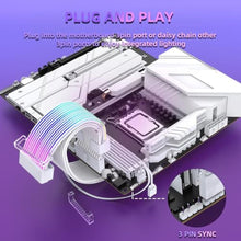 Load image into Gallery viewer, Sirlyr PC RGB Strips,Addressable ARGB Strip Compatible 24Pin Motherboard Extension Cable PSU Cables,5V3Pin SYNC for Computer Cases Build 8In, black_1248