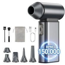 Load image into Gallery viewer, SKTFFR Compressed Air Duster Electric 150000RPM Super Power Mini Air Blower, Black_1