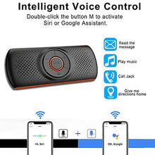 Load image into Gallery viewer, Skybess Bluetooth Car Speaker for Cellphone, Portable Bluetooth 5.3 Handsfree Speakerphone Wireless Music Player Car Kit with Visor Clip, Supports Siri & Google Assistant | TF Card Play, BlackOrange_347