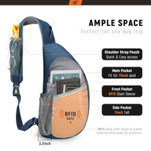 Load image into Gallery viewer, SKYSPER Sling Bag RFID Crossbody Sling Backpack Cross Body Shoulder Travel Bag Hiking Daypack for Women Men(Blue)_571