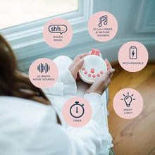 Load image into Gallery viewer, SlumberPod SlumberCalm Portable Sound Machine | White Noise Sound Machine Baby | Shhh Mode | 21 Relaxing Sleep Sounds | Travel Sound Machine | Rechargeable Night Light | Baby Registry Gift_1361