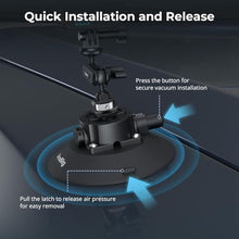 Load image into Gallery viewer, SMALLRIG 6" Suction Cup Mount with Ball Head Magic Arm, Camera Mount for DJI Osmo Action 6/5 Pro/4, for Insta360 x5, for Gopro 13/12, on Car Windshield or Window, Compatible with Action Cameras-5856B, Black_33
