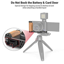 Load image into Gallery viewer, SMALLRIG L-Shape Bracket Wooden Grip with Cold Shoe for Sony ZV1 Digital Camera - 2936, Black_8479