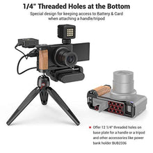 Load image into Gallery viewer, SMALLRIG L-Shape Bracket Wooden Grip with Cold Shoe for Sony ZV1 Digital Camera - 2936, Black_8480