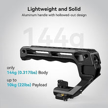 Load image into Gallery viewer, SmallRig Lightweight NATO Top Handle, Quick Release NATO Grip w/NATO Rail for DSLR Camera Cage, Universal Top Handle with 5 Cold Shoe Adapters - 4345, Black_7556