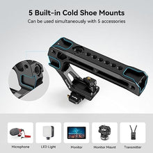 Load image into Gallery viewer, SmallRig Lightweight NATO Top Handle, Quick Release NATO Grip w/NATO Rail for DSLR Camera Cage, Universal Top Handle with 5 Cold Shoe Adapters - 4345, Black_7558
