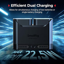 Load image into Gallery viewer, SMALLRIG NP-FZ100 Battery Charger for Sony, 2H 22.5W USB-C Dual Slot Charge, Black_214