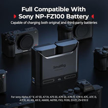Load image into Gallery viewer, SMALLRIG NP-FZ100 Battery Charger for Sony, 2H 22.5W USB-C Dual Slot Charge, Black_215