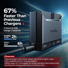 Load image into Gallery viewer, SMALLRIG NP-FZ100 Battery Charger for Sony, 2H 22.5W USB-C Dual Slot Charge, Black_216