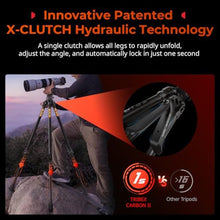 Load image into Gallery viewer, SmallRig x Potato Jet Tribex Hydraulic Carbon II Tripod Fast Extend Camera Travel Tripod, Low Angle Photograph to 5.9in/15cm, Max Height 61in/155cm, Weight 5.7lbs, Load up 55lbs -5756, Black_514
