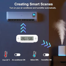 Load image into Gallery viewer, Smart Digital Thermometer Hygrometer, WiFi Indoor Temperature Humidity Sensor with App Alerts, Mini Room Temperature Meter with Data Storage and Export, Compatible with Alexa. 1PCS, white_1621