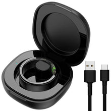Load image into Gallery viewer, Smart Ring Charging Case Magnetic Charger Portable Charging Box Small Compartment for Fitness Rings (Not Wireless Charger), Black_1
