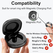 Load image into Gallery viewer, Smart Ring Charging Case Magnetic Charger Portable Charging Box Small Compartment for Fitness Rings (Not Wireless Charger), Black_1723