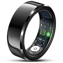 Load image into Gallery viewer, Smart Ring Health Rings Waterproof Heart Rate Monitor Step Calorie Counter Pedometer Distance Sleep Tracker Long Battery Life Sports iOS & Android Smart Rings for Men Women, black_1