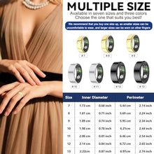 Load image into Gallery viewer, Smart Rings for Women Men,Fitness Tracker Ring,Heart Rate,Blood Oxygen,Blood Pressure,Step Tracker,Sleep Monitoring,No Subscription Fee,IP68 Waterproof Smart Ring for iphone&Android(Black 12)_100