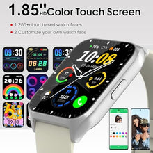 Load image into Gallery viewer, Smart Watch, 1.85"HD Smartwatches for Men (Answer/Make Calls), 100+ Sport Modes with Fitness Tracker Watch, Heart Rate/Sleep Monitor, IP68 Waterproof Activity Tracker, Smartwatch for Android iOS White_2446