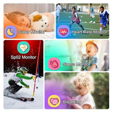 Load image into Gallery viewer, Smart Watch for Kids, 1.85" Fitness Tracker with Heart Rate, Sleep Monitor, IP68 Waterproof Smartwatches with Video Music, Pedometer, Game, NO APP/Phone, Gift for Boys Girls. (Classic, Black)_2654
