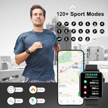 Load image into Gallery viewer, Smart Watch for Men - 1.90" HD Touch Screen Smartwatch, Bluetooth Call, Fitness Tracker with 120+ Sport Modes, Heart Rate & Sleep Monitor, IP68 Waterproof Smart Watches for Android & iPhone, Black_4674