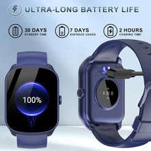Load image into Gallery viewer, Smart Watch for Men Women, 1.95'' HD Curved Screen Smartwatch(Answer/Make Call), Fitness Tracker with 112 Sport Modes, IP68 Waterproof Fitness Watch with Heart Rate/Sleep Monitor/Pedometer, Blue_2269