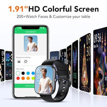 Load image into Gallery viewer, Smart Watch for Men Women (Answer/Make Calls), 1.91" HD Smartwatch with Heart Rate Monitor Sleep Monitor, IP68 Waterproof, 115+ Sports Activity Trackers with Pedometer, Fitness Watch, Classic Black, ClassicBlack_2824