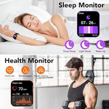Load image into Gallery viewer, Smart Watch for Men Women (Answer/Make Calls), 1.91" HD Smartwatch with Heart Rate Monitor Sleep Monitor, IP68 Waterproof, 115+ Sports Activity Trackers with Pedometer, Fitness Watch, Classic Black_621