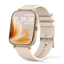 Load image into Gallery viewer, Smart Watch for Men Women Compatible with iPhone Samsung Android Phone 1.69 inch Full Touch Screen IP68 Waterproof Bluetooh Fitness Tracker Heart Rate/Sleep Monitor (Gold)_1