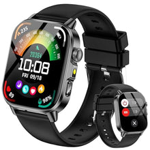 Load image into Gallery viewer, Smart Watch for Men Women, Health Fitness Tracker with 24/7 Heart Rate Blood Oxygen Blood Pressure Sleep Tracking, Bluetooth Calls, 450mAh Battery, IP68 Waterproof Activity Tracker with LED Flashlight, Black_1