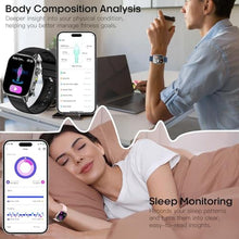 Load image into Gallery viewer, Smart Watch for Men Women, Health Fitness Tracker with 24/7 Heart Rate Blood Oxygen Blood Pressure Sleep Tracking, Bluetooth Calls, 450mAh Battery, IP68 Waterproof Activity Tracker with LED Flashlight, Black_128