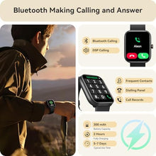 Load image into Gallery viewer, Smart Watch for Women Men, Smartwatch for iPhone & Android Bluetooth (Answer/Call) Built-in Alexa, 1.91" HD Fitness Tracker with 105+ Sport Modes, IP68 Waterproof, Sleep/Heart Rate/SpO2/Stress Monitor, StarryBlack_1314