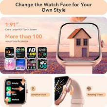 Load image into Gallery viewer, Smart Watch for Women, Smartwatch for iPhone & Android Bluetooth (Answer/Call) Built-in Alexa, 1.91" HD Fitness Tracker with 105+ Sport Modes, IP68 Waterproof, Sleep/Heart Rate/SpO2/Stress Monitor, Pink_1317